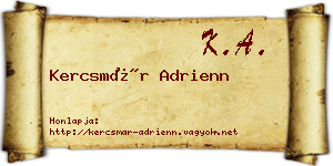 Kercsmár Adrienn névjegykártya