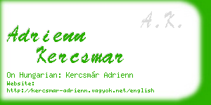 adrienn kercsmar business card